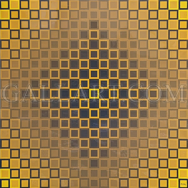  Victor Vasarely - Alom-I Yellow/Yellow
