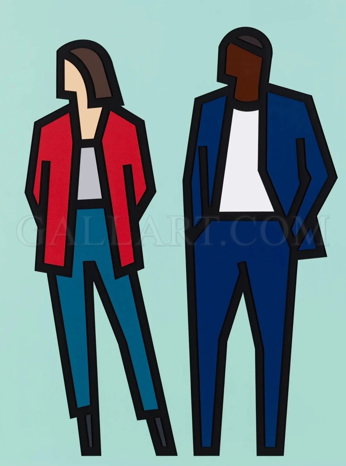  Julian Opie - Carmen and Fabien (From Standing Couples)