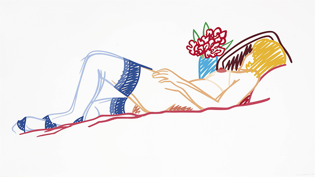 TOM WESSELMANN - NUDE WITH BOUQUET AND STOCKINGS