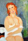  ESTERA  NANASSY - RED HAIRED YOUNG WOMAN IN CHEMISE