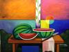 RAOUL GILLES - Still Life with Watermelon