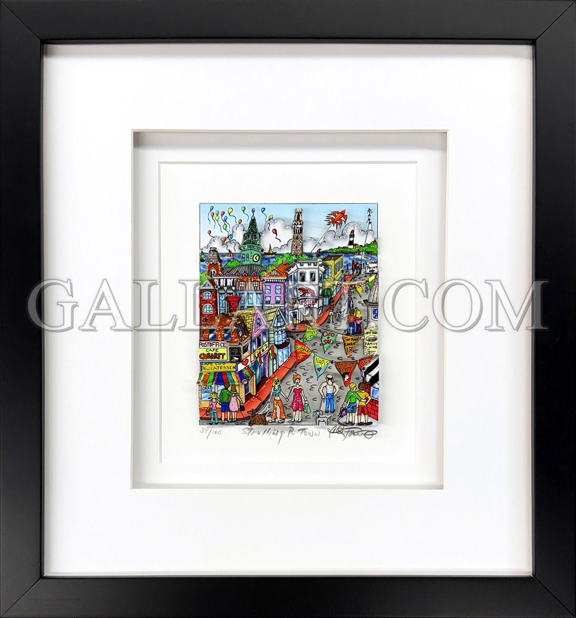 Gallart.com - strolling p town by charles fazzino